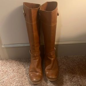 Michael Kors tall leather brown boots size 8.5